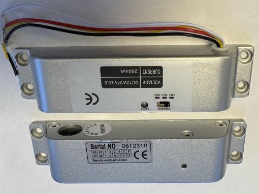 Billede af BL3000B Boltlås 12-24VDC til planmontering retvendt, Låst uden spænding